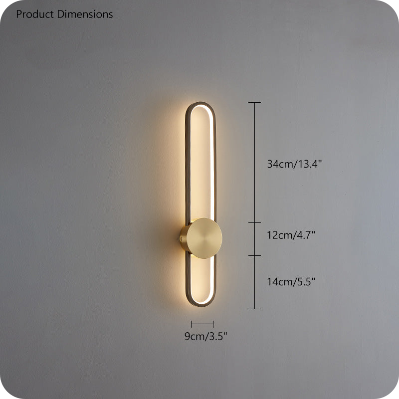 Long Oval LED Wall Sconce