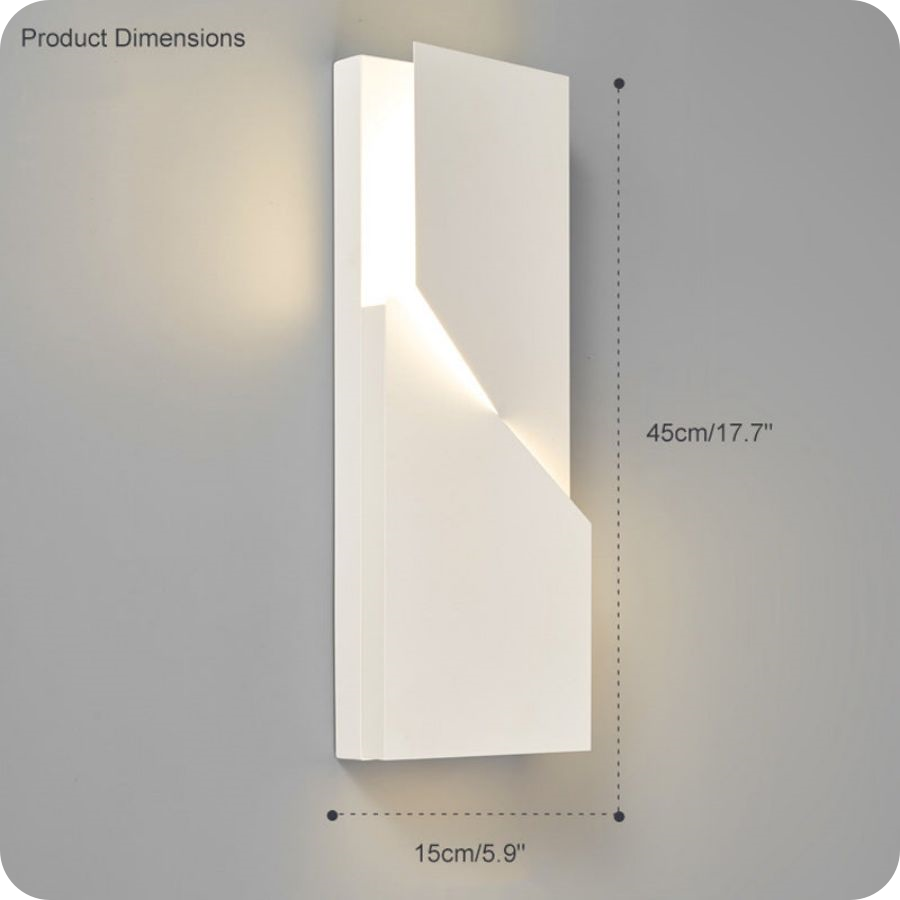 Rectangular Sculptural Art Wall Sconce