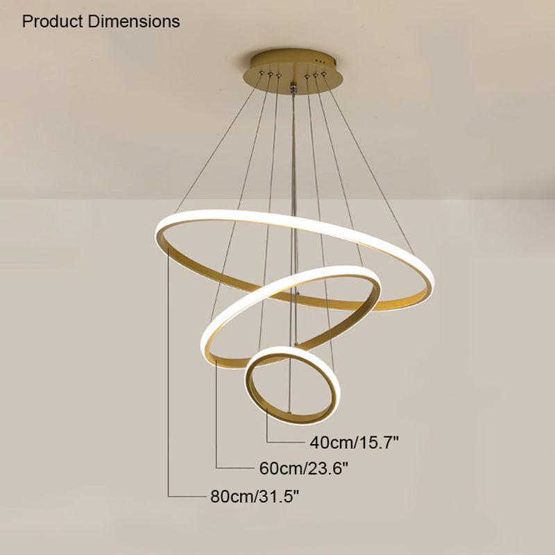 Tiered Led Ring Chandelier