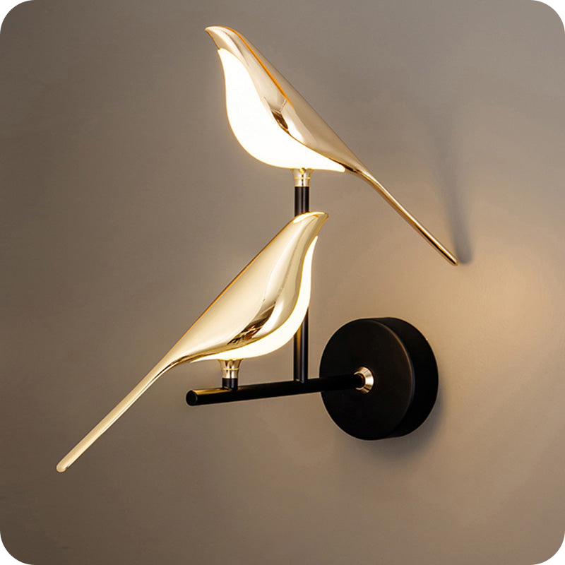 Gold Birds Wall Sconce