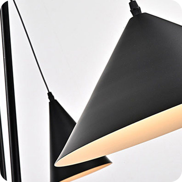 3-light Overhanging Floor Lamp