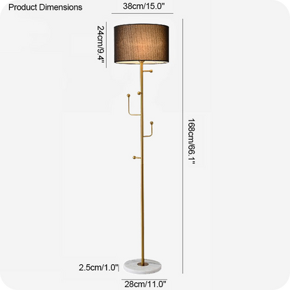 Coat Rack Tree Floor Lamp