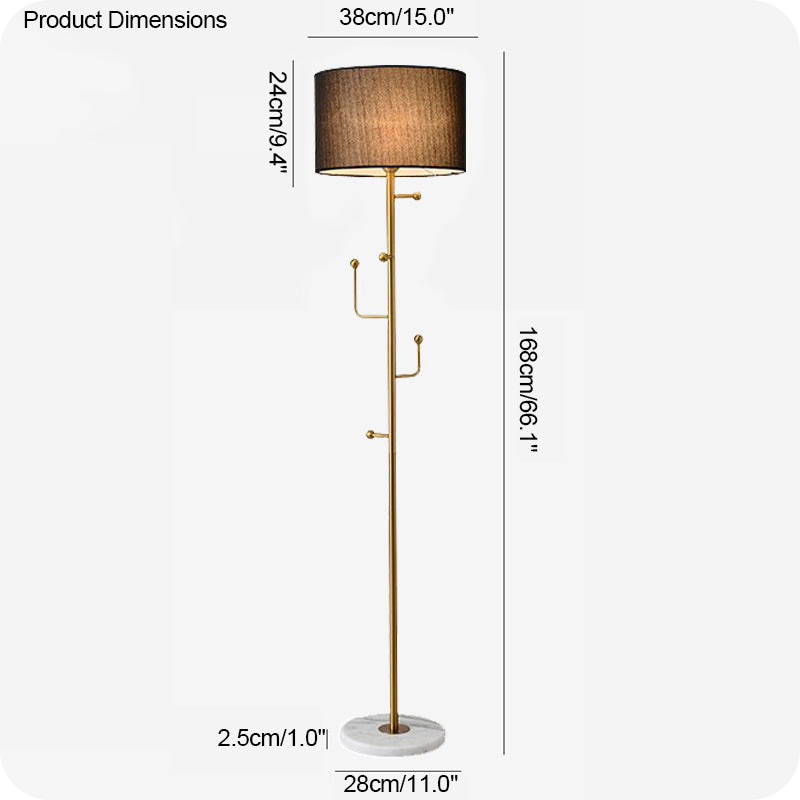 Coat Rack Tree Floor Lamp