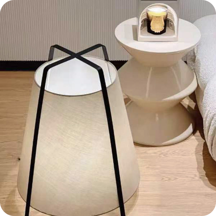 Designer Short Lantern Floor Lamp