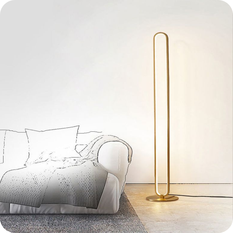 Oval Skinny Floor Lamp