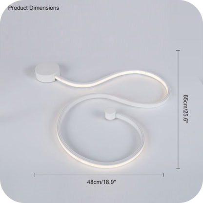 Aplique de pared LED con forma de serpiente larga