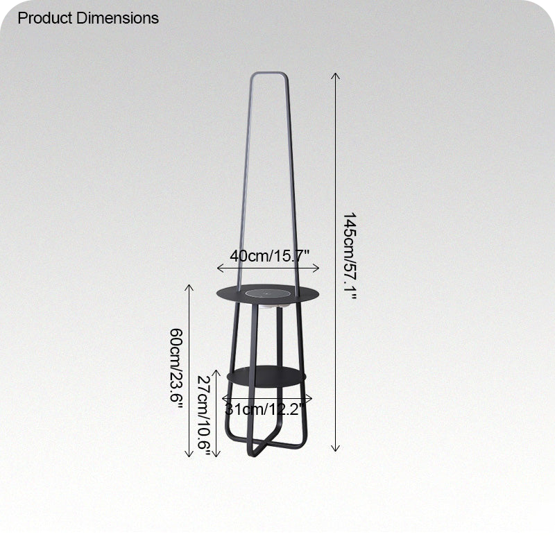 Dimmable Floor Lamp with Charging Table