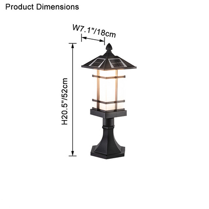 Square Outdoor Pillar Light