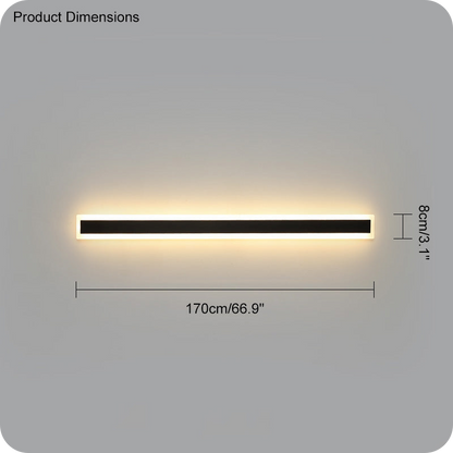 Aplique lineal de pared para exterior