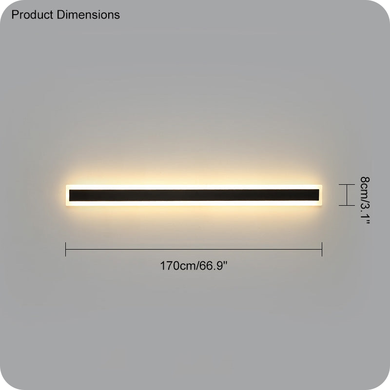 Aplique lineal de pared para exterior