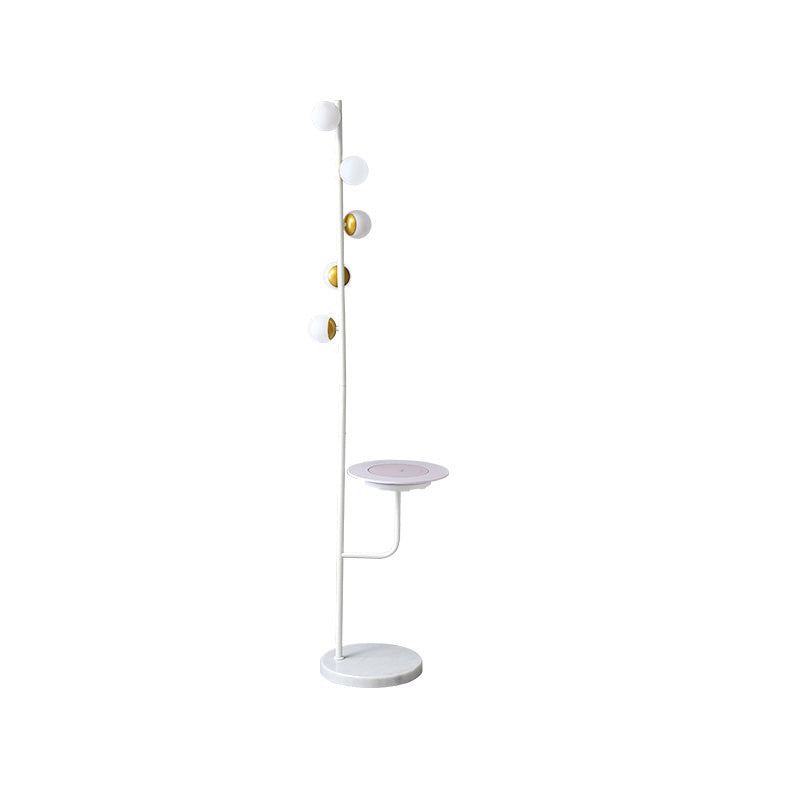 Bubble Dimmable Floor Lamp with Charging Tray