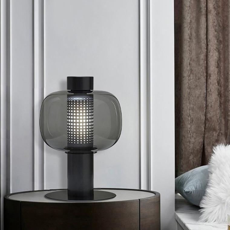 Beautiful Cylinder Glass Table Lamp