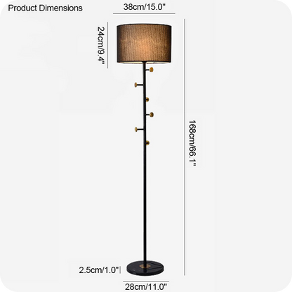 Coat Rack Tree Floor Lamp