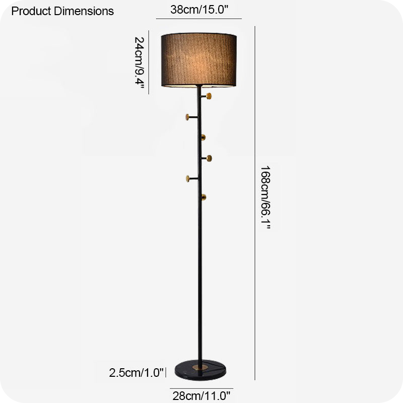 Coat Rack Tree Floor Lamp