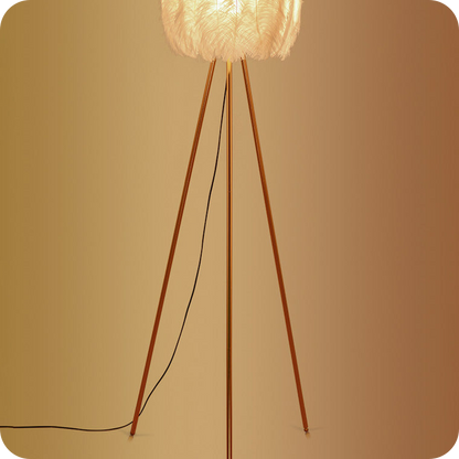 Tripod Feather Floor Lamp