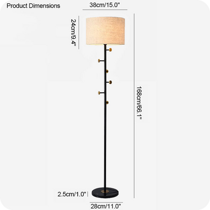 Coat Rack Tree Floor Lamp