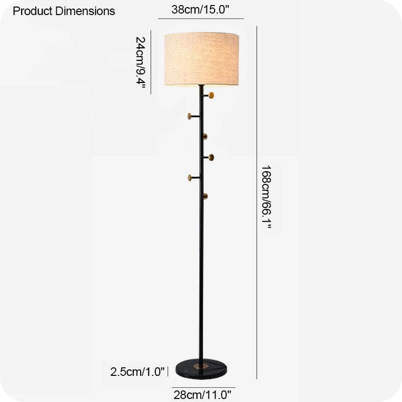 Coat Rack Tree Floor Lamp