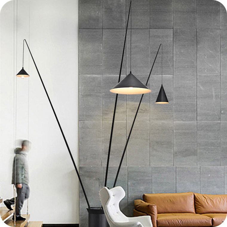 3-light Overhanging Floor Lamp