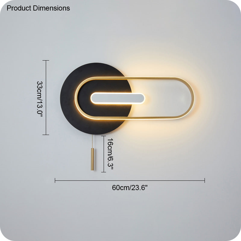 Aplique de pared con cadena de tracción