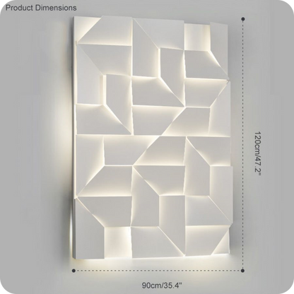 Rectangular Sculptural Art Wall Sconce