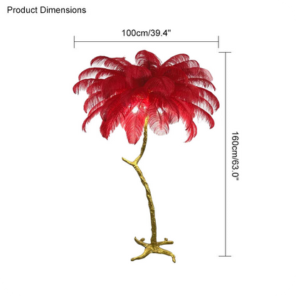 Feather Palm Tree Floor Lamp