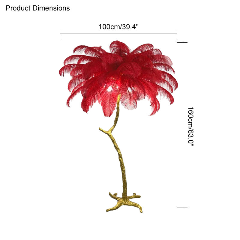 Feather Palm Tree Floor Lamp