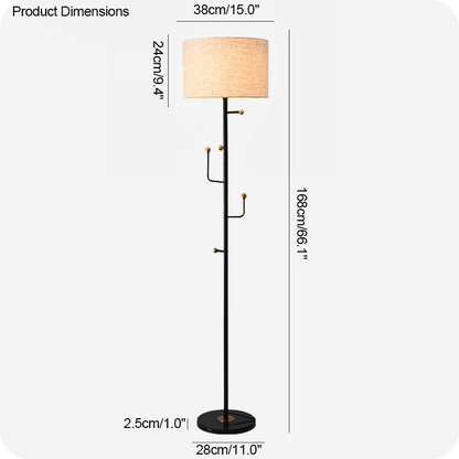 Coat Rack Tree Floor Lamp