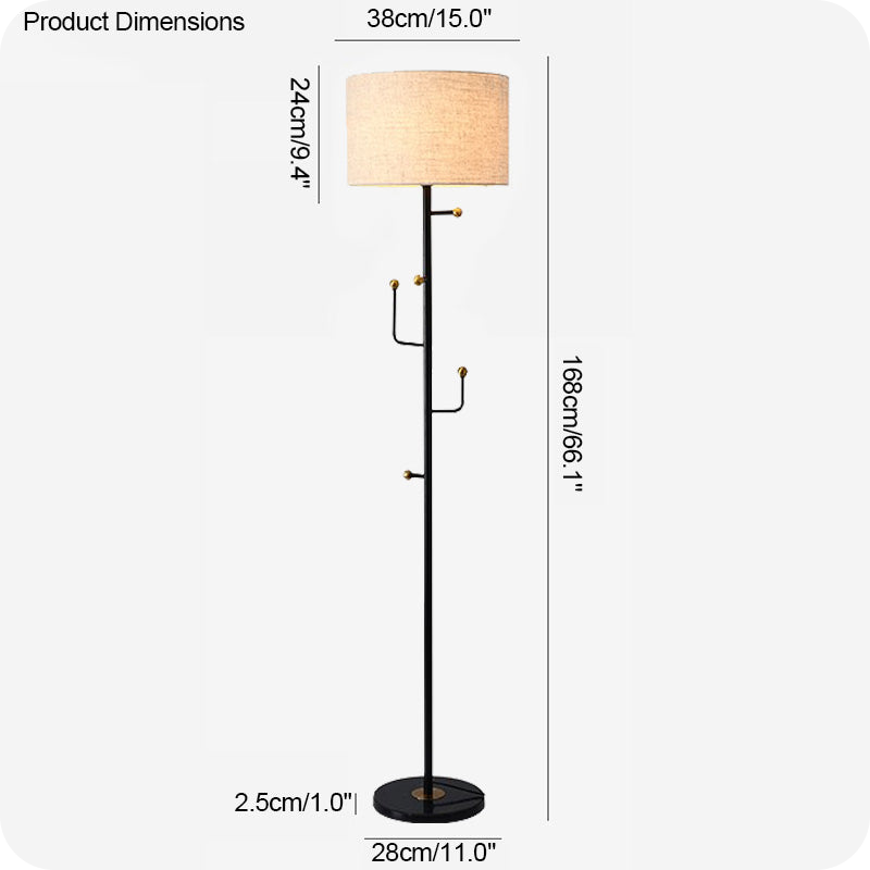 Coat Rack Tree Floor Lamp