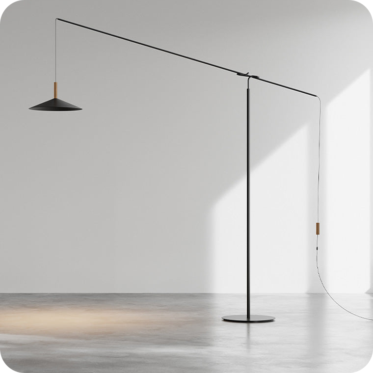 Cantilever Reading Floor Lamp over the Couch