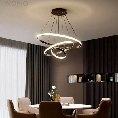 Tiered Led Ring Chandelier