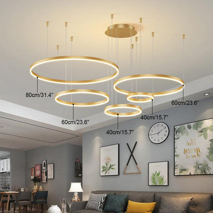 Wireless 3 LED Ring Chandelier