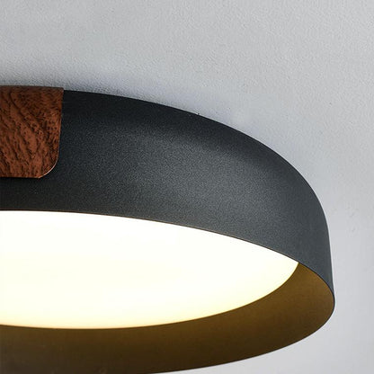 Walnut Grain Round Ceiling Light