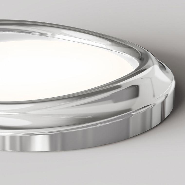 Round Chrome Flush Mount Ceiling Light