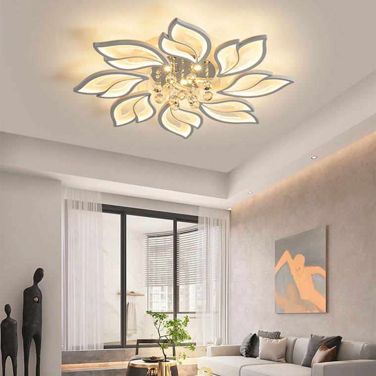 Big Flower Crystal Flush Mount Ceiling Light