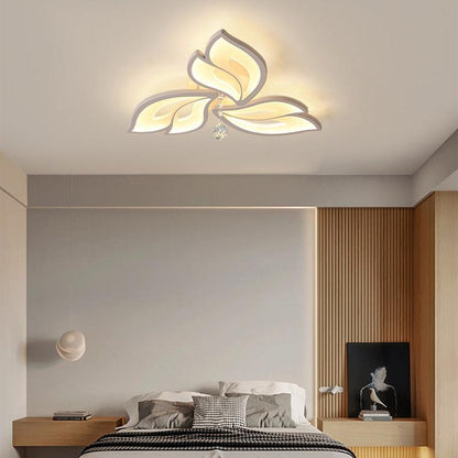 Big Flower Crystal Flush Mount Ceiling Light