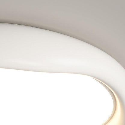 White Wavy Round Ceiling Light