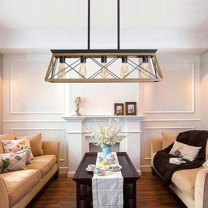 5-Light Farmhouse Chandeliers For Dining Room white(No Bulbs)