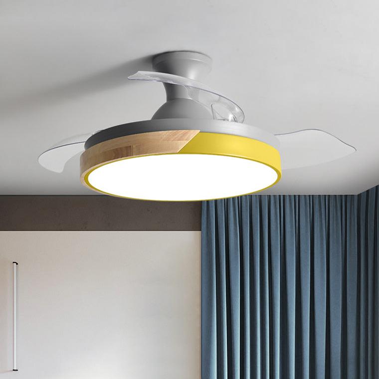 Scandi Low Profile Ceiling Fan Lamp