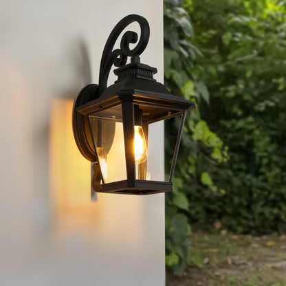 Large Outdoor Wall Sconce Lights with Clear Glass Can support multiple types of light bulbs 1pack