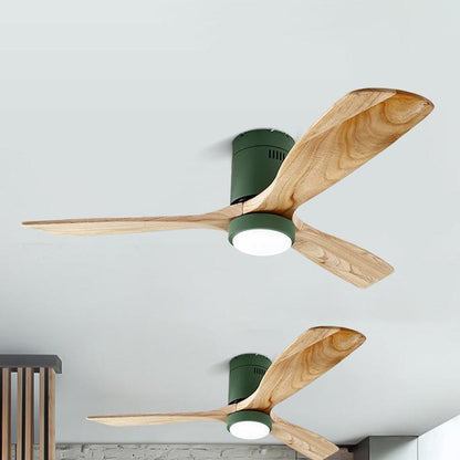 Mid-century Modern Hugger Ceiling Fan Lamp