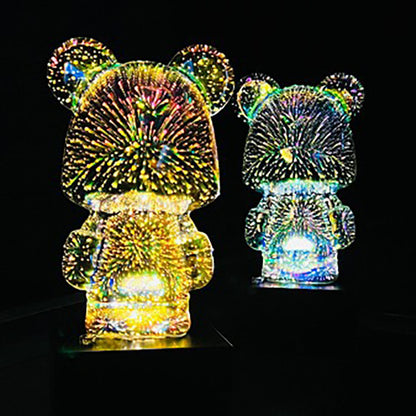 Rotatable Bluetooth speaker bear fireworks atmosphere lamp