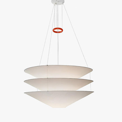 Tiered Cone Rice Paper Pendant Light