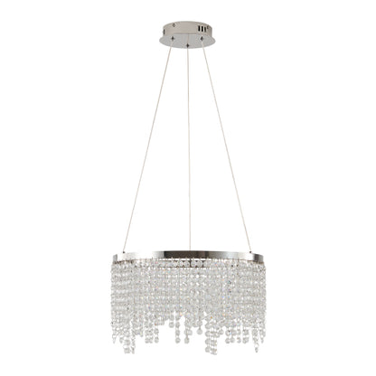 16-inch Luxury Crystal LED Chandelier - Adjustable Height and Color Temperature (3000K-6000K) - Modern Chandelier for Living Room, Dining Room and Bedroom