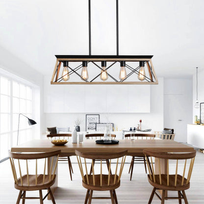 5-Light Farmhouse Chandeliers For Dining Room white(No Bulbs)