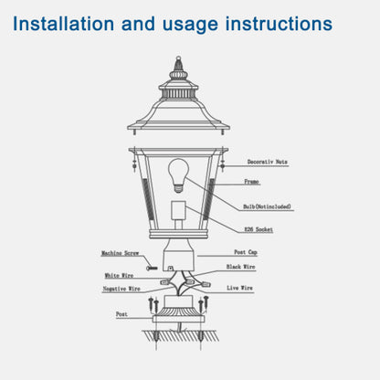 Outdoor Glass Column Headlights