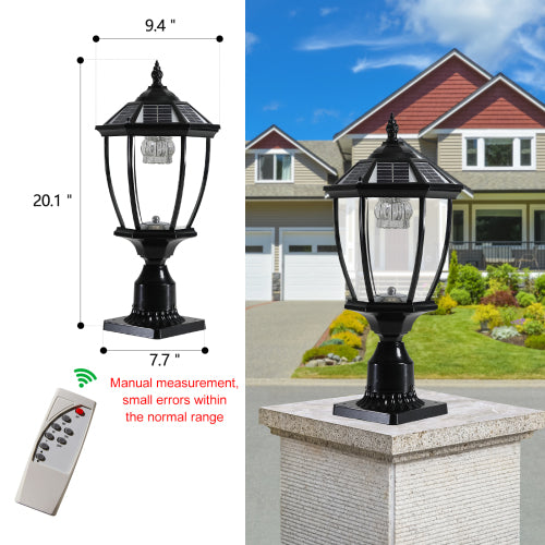 Solar Column Headlights With Dimmable LED