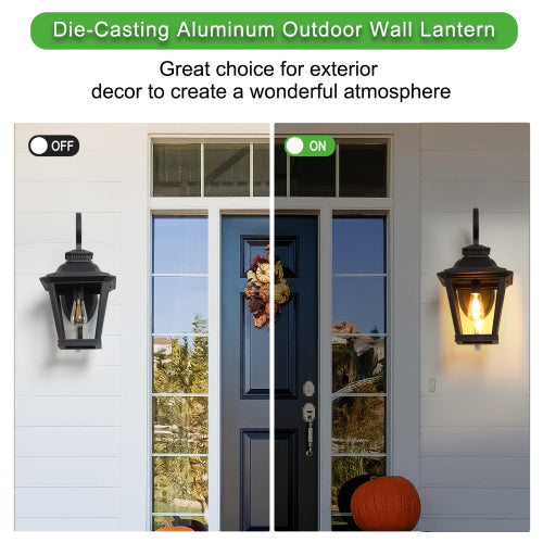 Large Outdoor Wall Sconce Lights with Clear Glass Can support multiple types of light bulbs