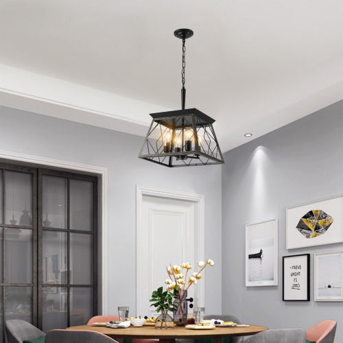 4-Light Farmhouse Chandeliers For Dining Room(No Bulbs)