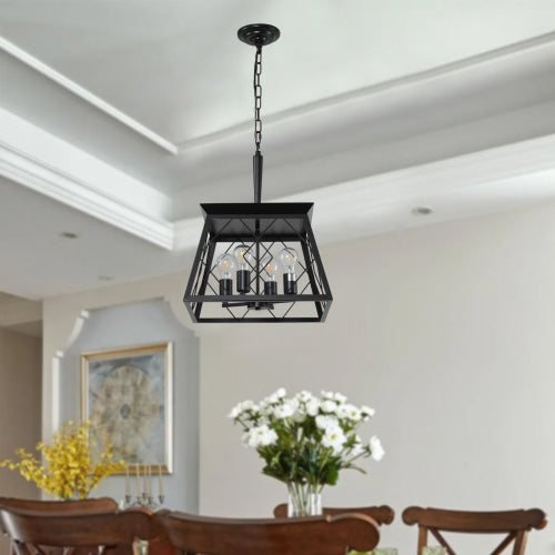 4-Light Farmhouse Chandeliers For Dining Room(No Bulbs)