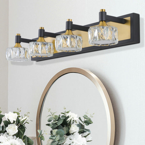 Modern Crystal Bathroom Vanity Light Over Mirror Bath Wall Lighting Fixtures